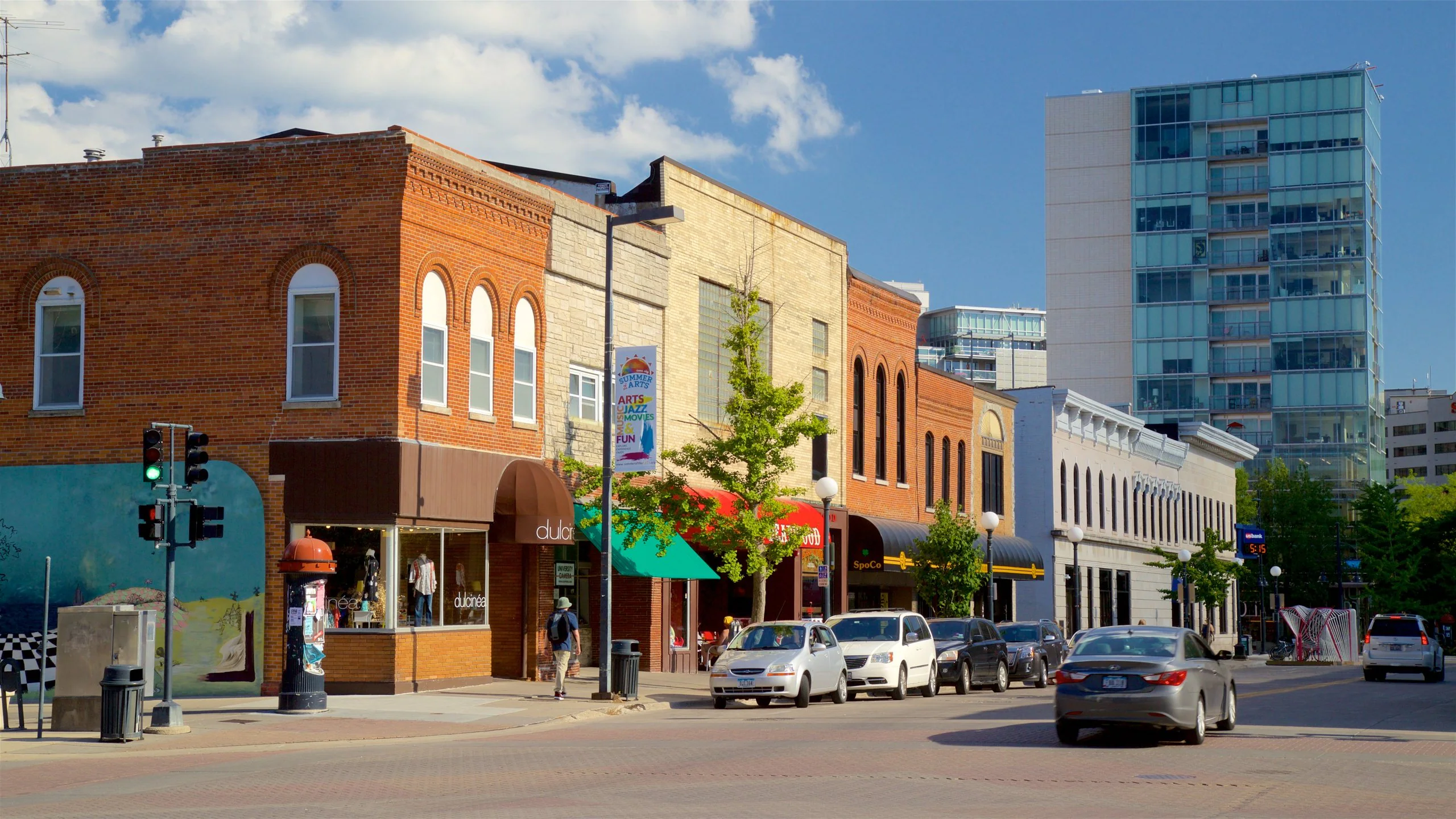 Iowa city downtown area